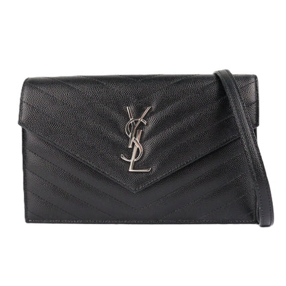 SAINT LAURENT 393953 BOW02 CASSANDRE WALLET ON CHAIN