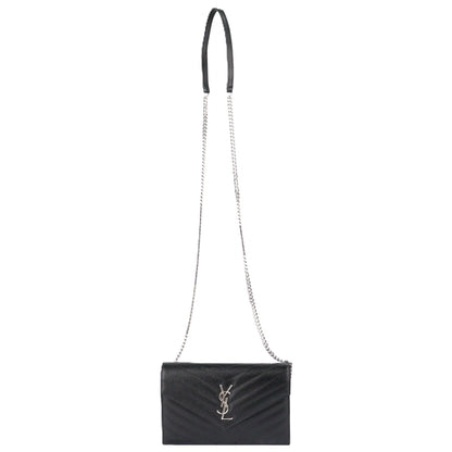 SAINT LAURENT 393953 BOW02 CASSANDRE WALLET ON CHAIN