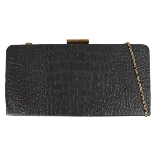 SAINT LAURENT 593017 1K00W MIDNIGHT CLUTCH BAG