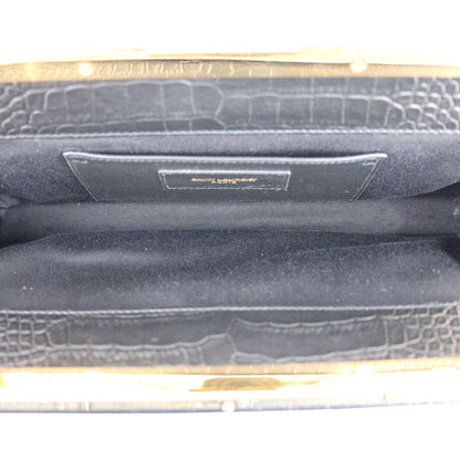 SAINT LAURENT 593017 1K00W MIDNIGHT CLUTCH BAG