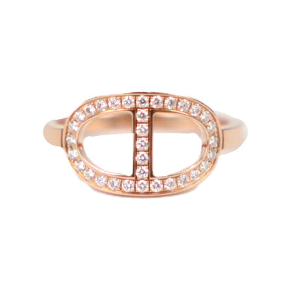 HERMES H122605B Chaine d'Ancre Contour Ring #53