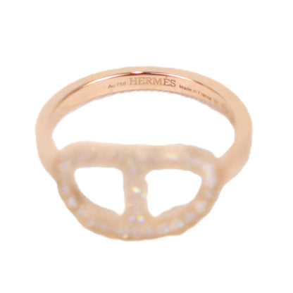 HERMES H122605B Chaine d'Ancre Contour Ring #53
