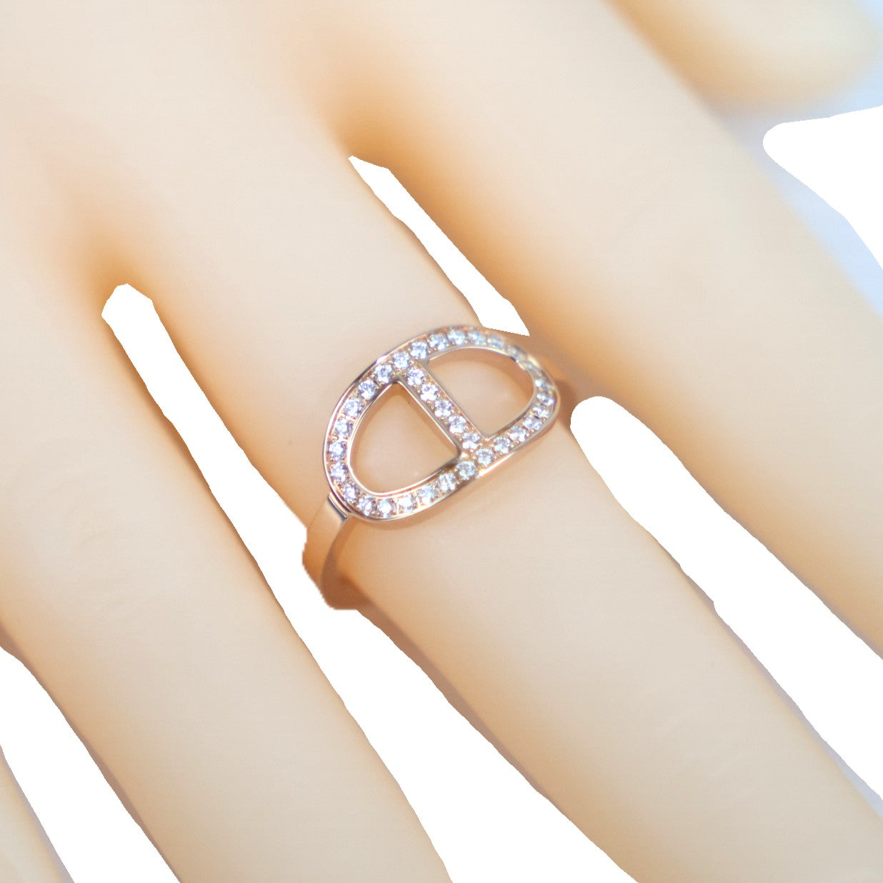 HERMES H122605B Chaine d'Ancre Contour Ring #53