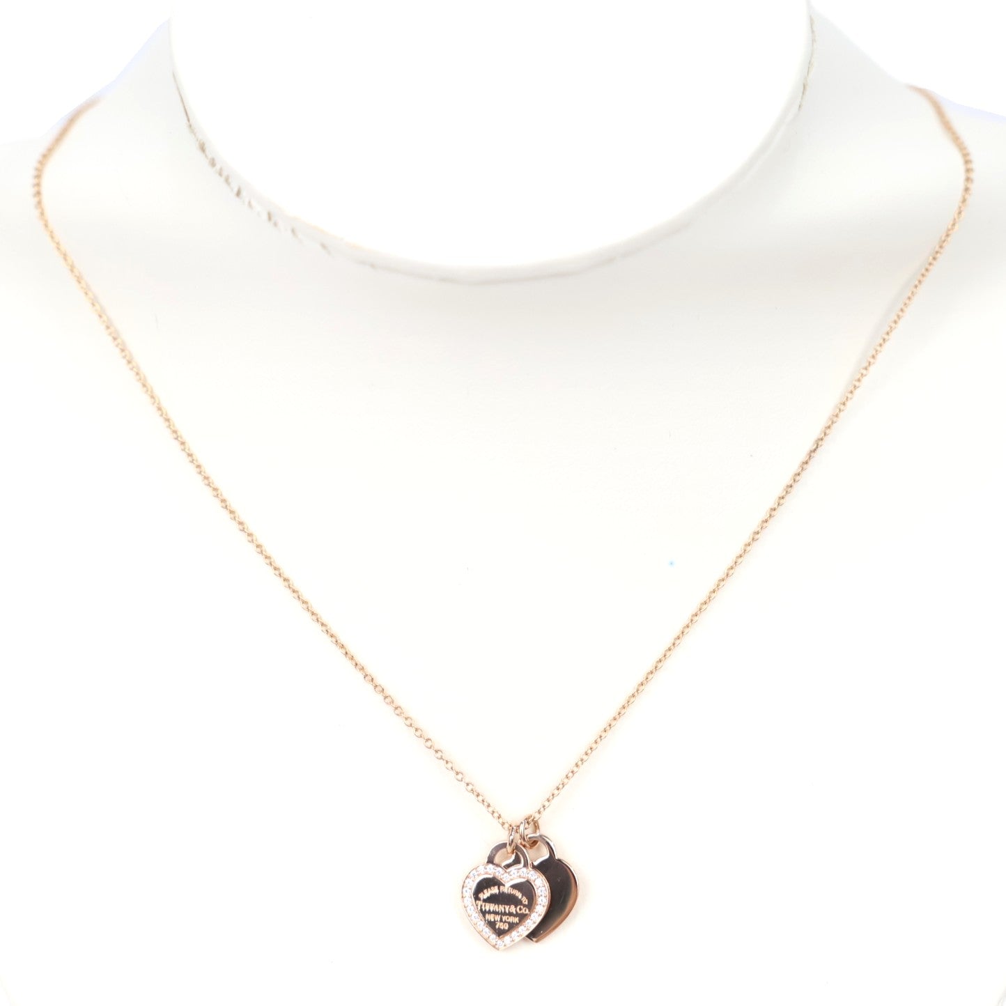 TIFFANY & Co. Return to Tiffany Double Heart Tag Mini Necklace