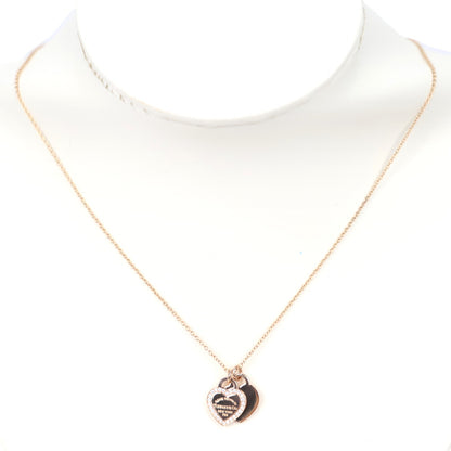 TIFFANY & Co. Return to Tiffany Double Heart Tag Mini Necklace
