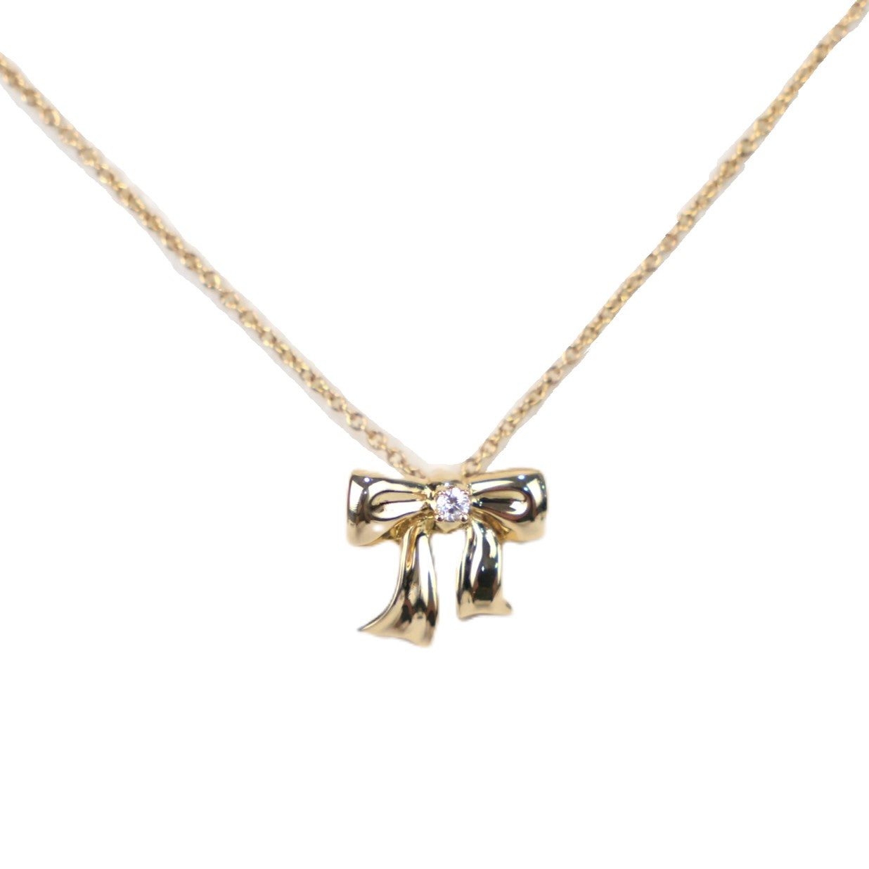 TIFFANY & Co. Blue Box Bow Necklace