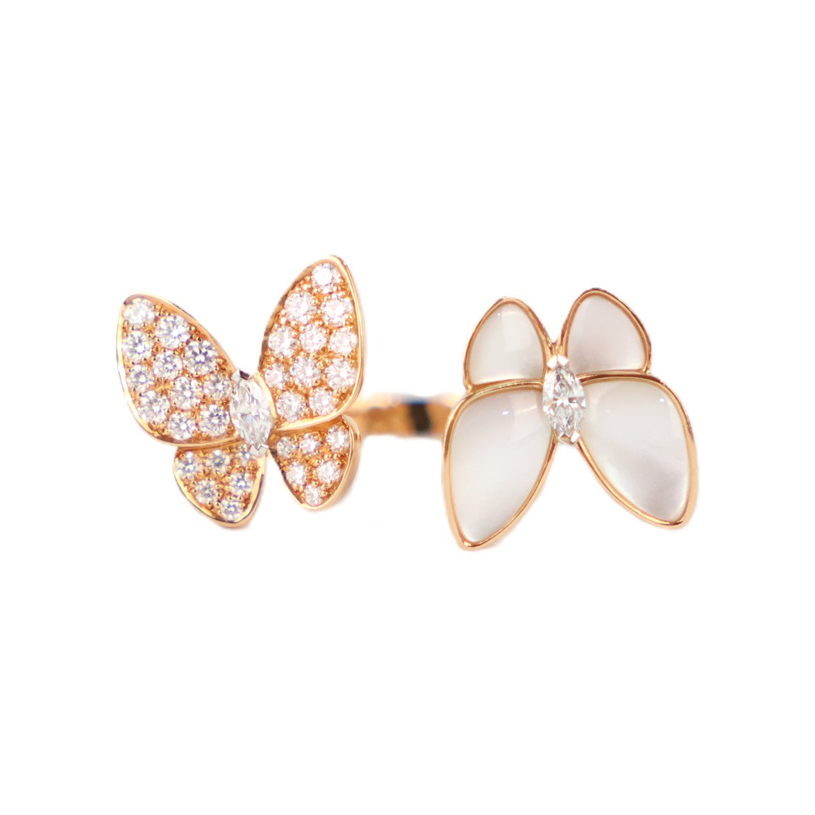 Van Cleef & Arpels VCARO7AL53 Two Butterfly Between the Finger #53 Ring