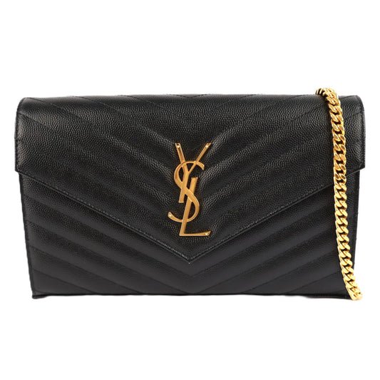 SAINT LAURENT 377828 BOW01 CASSANDRA WALLET ON CHAIN