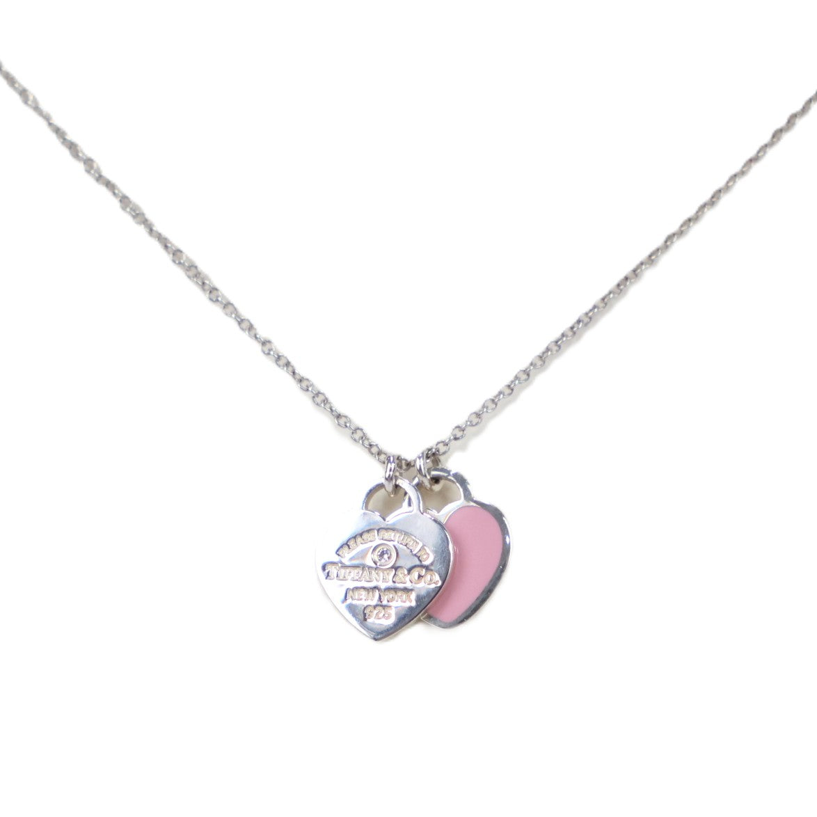 TIFFANY & Co. 70300060 Return to Tiffany Double Heart Tag Mini Necklace