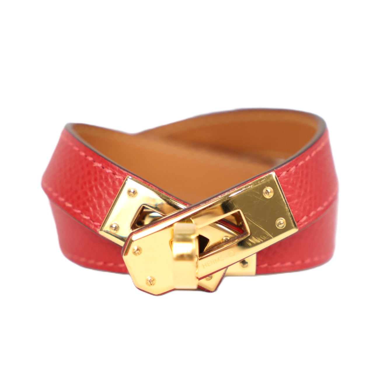 HERMES 071639CC KELLY DOUBLE TOUR S BRACELET