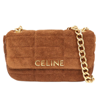 CELINE 111273EZF LOGO MONOCHROME SHOULDER BAG
