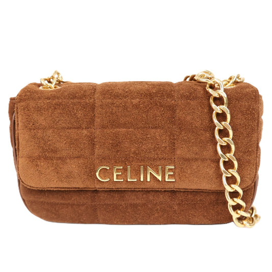 CELINE 111273EZF LOGO MONOCHROME SHOULDER BAG
