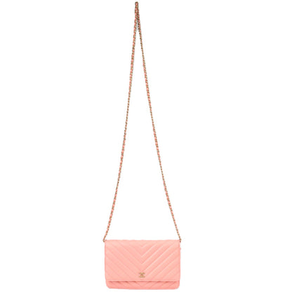 CHANEL 33814 CLASSIC FLAP WALLET ON CHAIN
