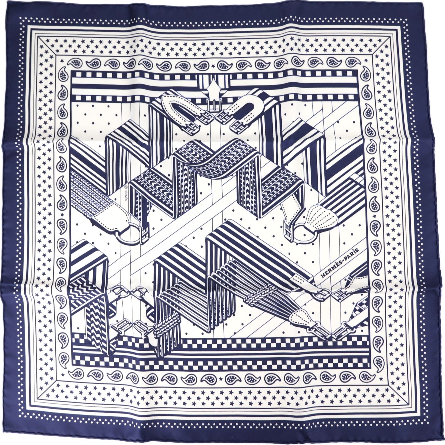 HERMES 043867S BANDANA55 SCARF
