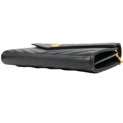 SAINT LAURENT 377828 BOW01 CASSANDRE WALLET ON CHAIN