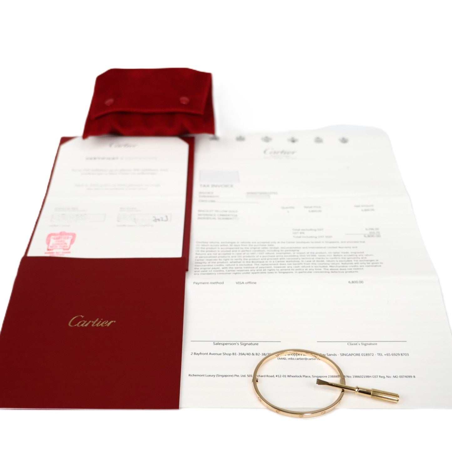 Cartier B6047516 Love Small Model #16 Bracelet