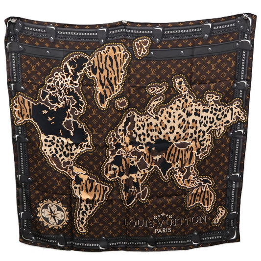 LOUIS VUITTON M70775 CARRE LV WORLD SQUARE 90 SCARF
