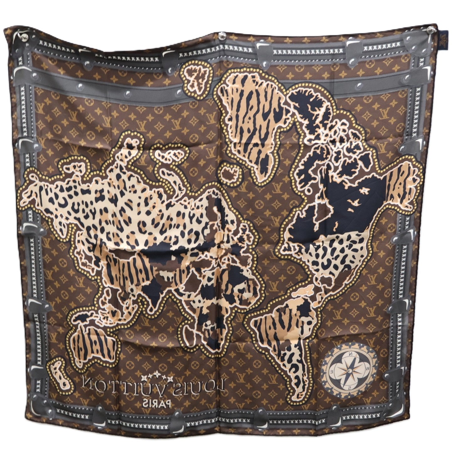 LOUIS VUITTON M70775 CARRE LV WORLD SQUARE 90 SCARF