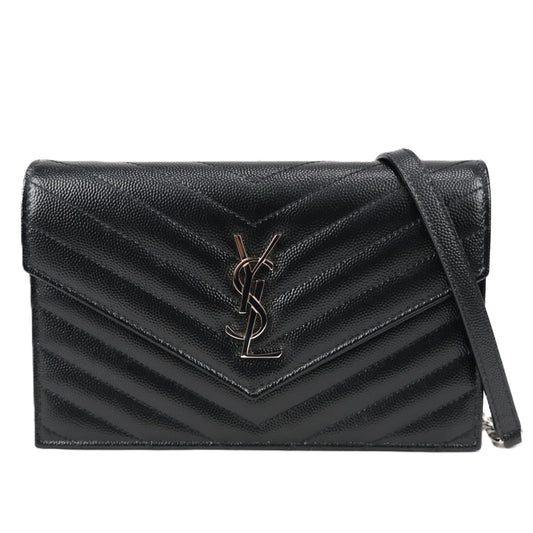 SAINT LAURENT 742920 BOW02 ENVELOPE WALLET ON CHAIN