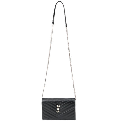 SAINT LAURENT 742920 BOW02 ENVELOPE WALLET ON CHAIN
