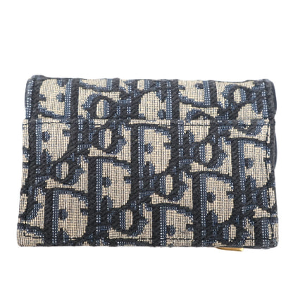 DIOR S5611CTZQ SADDLE BLOOM CARD HOLDER