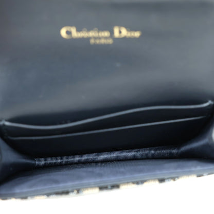 DIOR S5611CTZQ SADDLE BLOOM CARD HOLDER