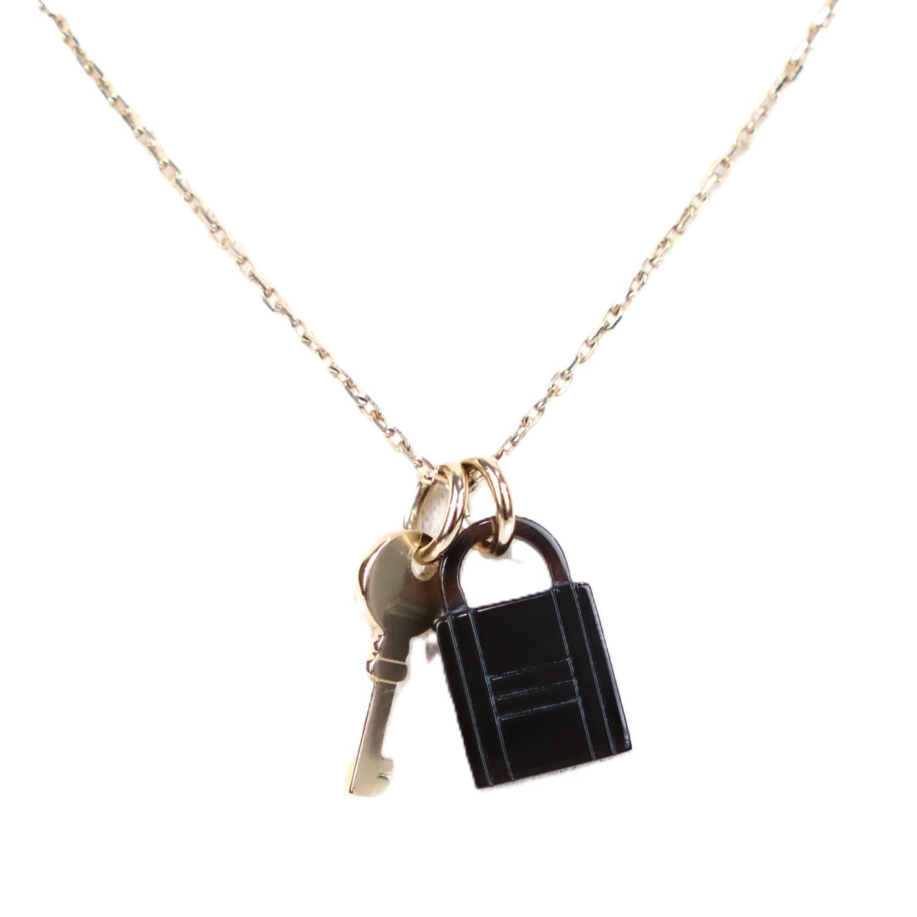 HERMES 057027FD AMULETTE PADLOCK PM NECKLACE