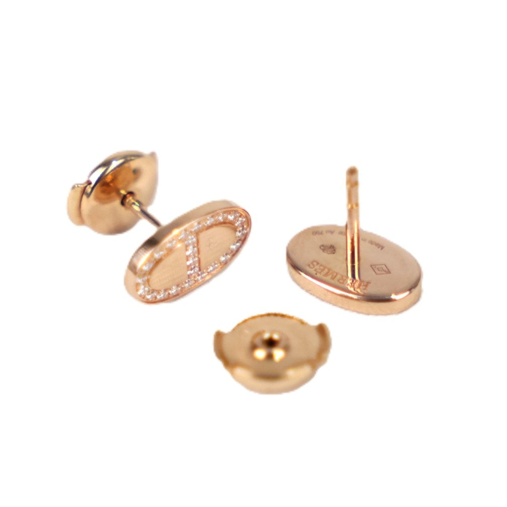 HERMES H122504B Chaine d'Ancre Contour Earrings