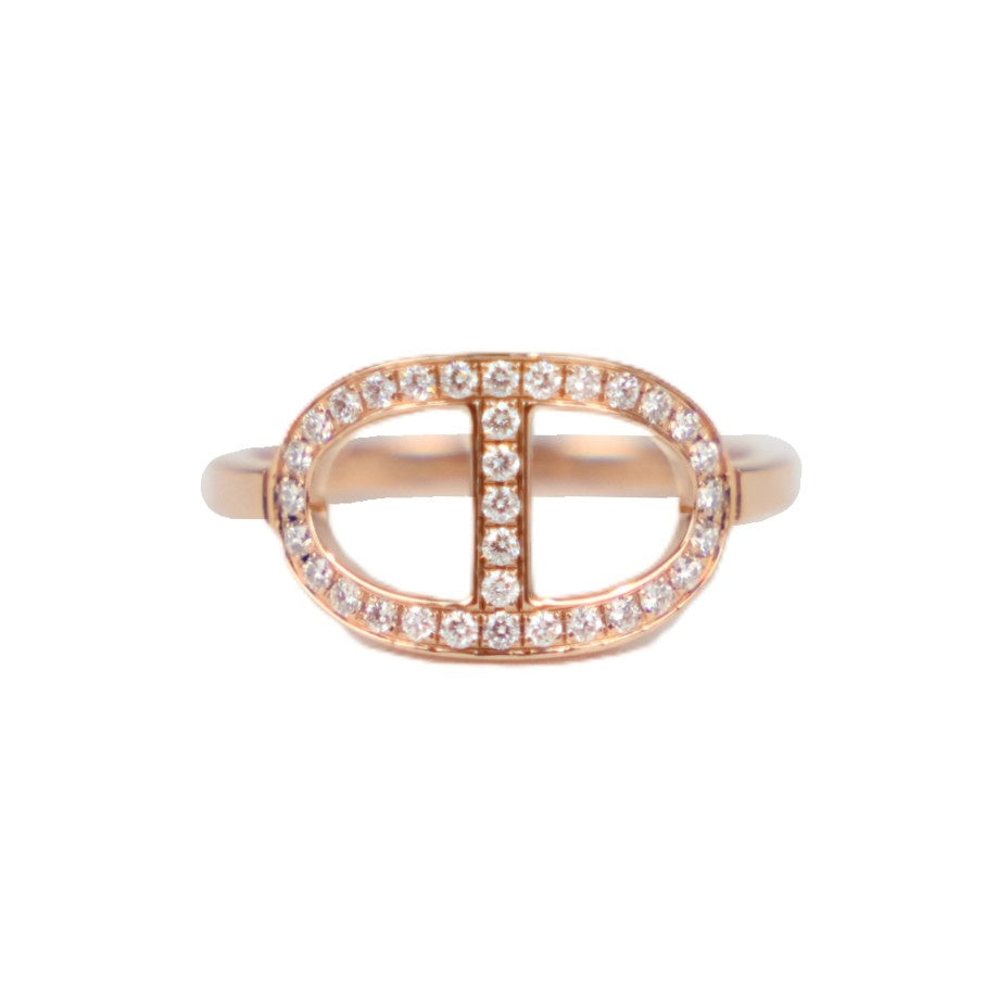 HERMES H122605B Chaine d'Ancre Contour Medium Model #52 Ring