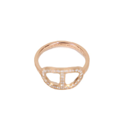 HERMES H122605B Chaine d'Ancre Contour Medium Model #52 Ring