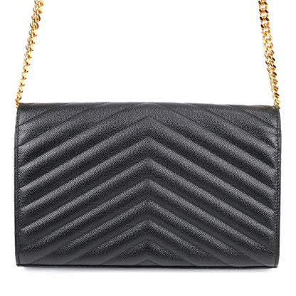 SAINT LAURENT 377828 BOW01 CASSANDRE WALLET ON CHAIN