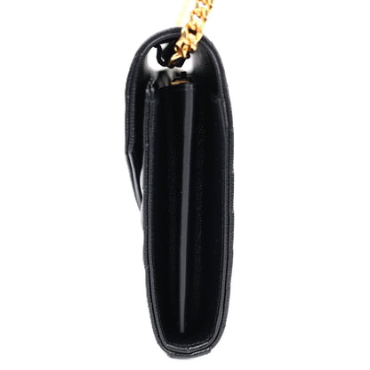 SAINT LAURENT 377828 BOW01 CASSANDRE WALLET ON CHAIN