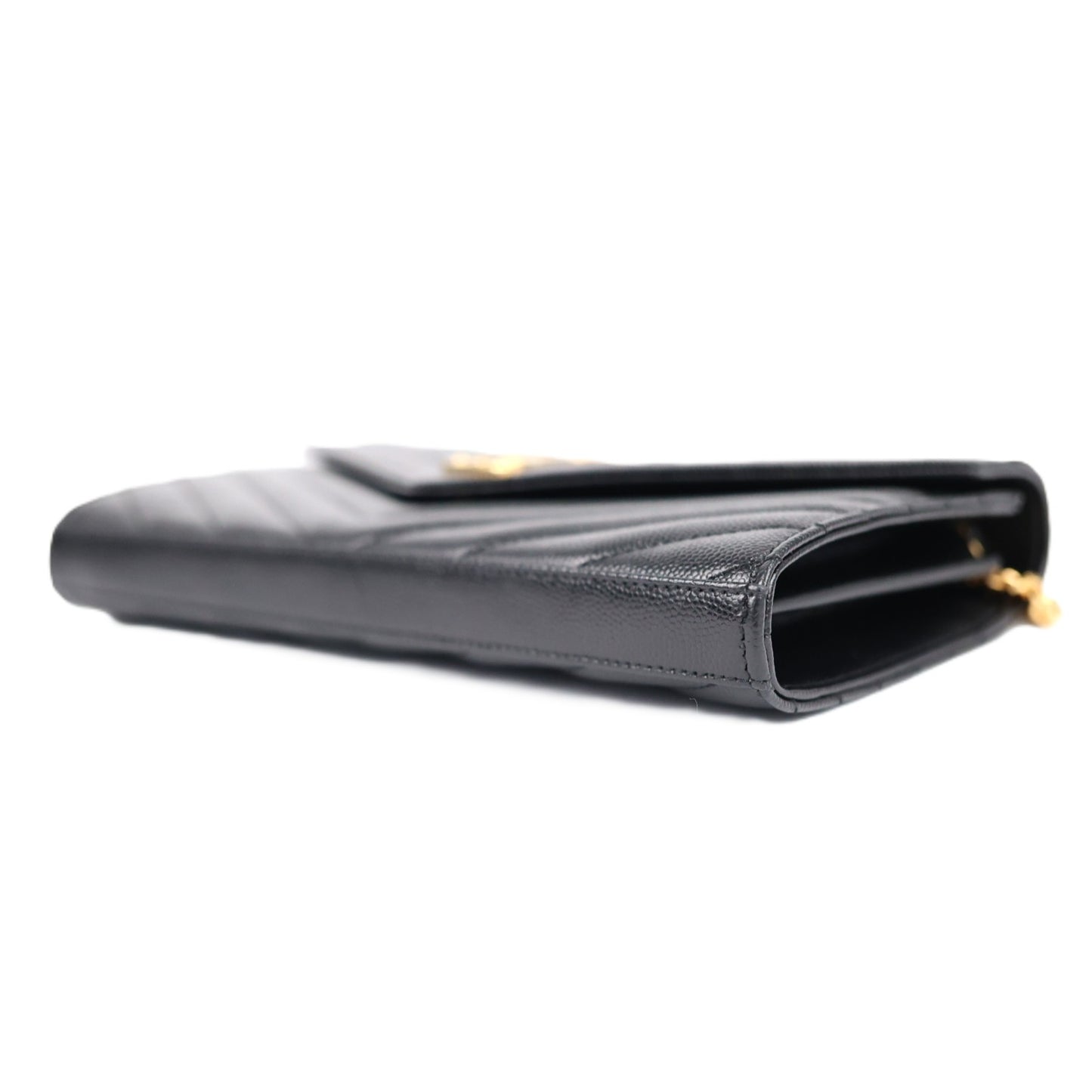 SAINT LAURENT 377828 BOW01 CASSANDRE WALLET ON CHAIN
