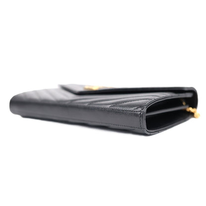 SAINT LAURENT 377828 BOW01 CASSANDRE WALLET ON CHAIN