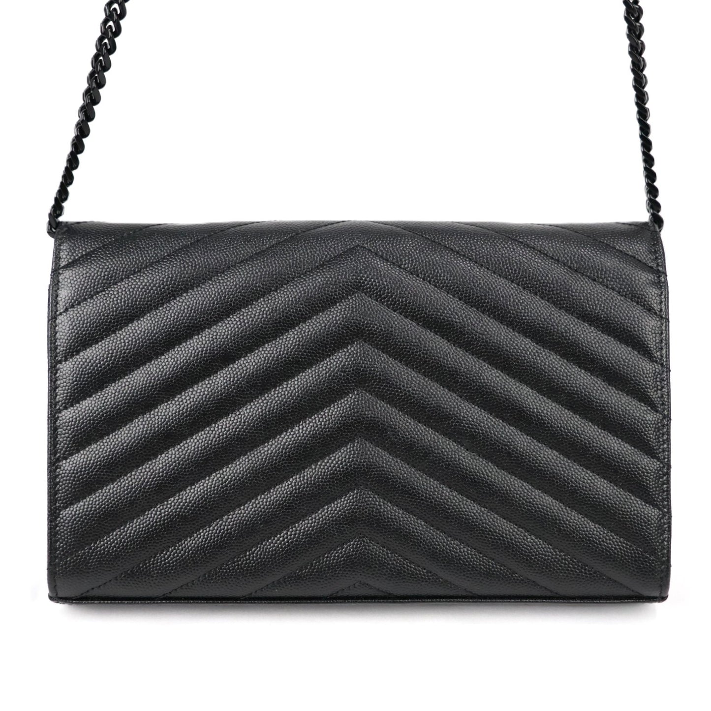 SAINT LAURENT 377828 BOW08 CASSANDRE WALLET ON CHAIN