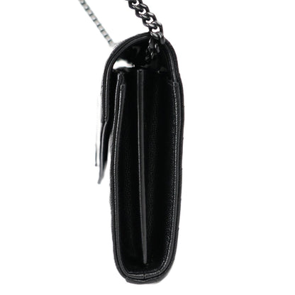 SAINT LAURENT 377828 BOW08 CASSANDRE WALLET ON CHAIN