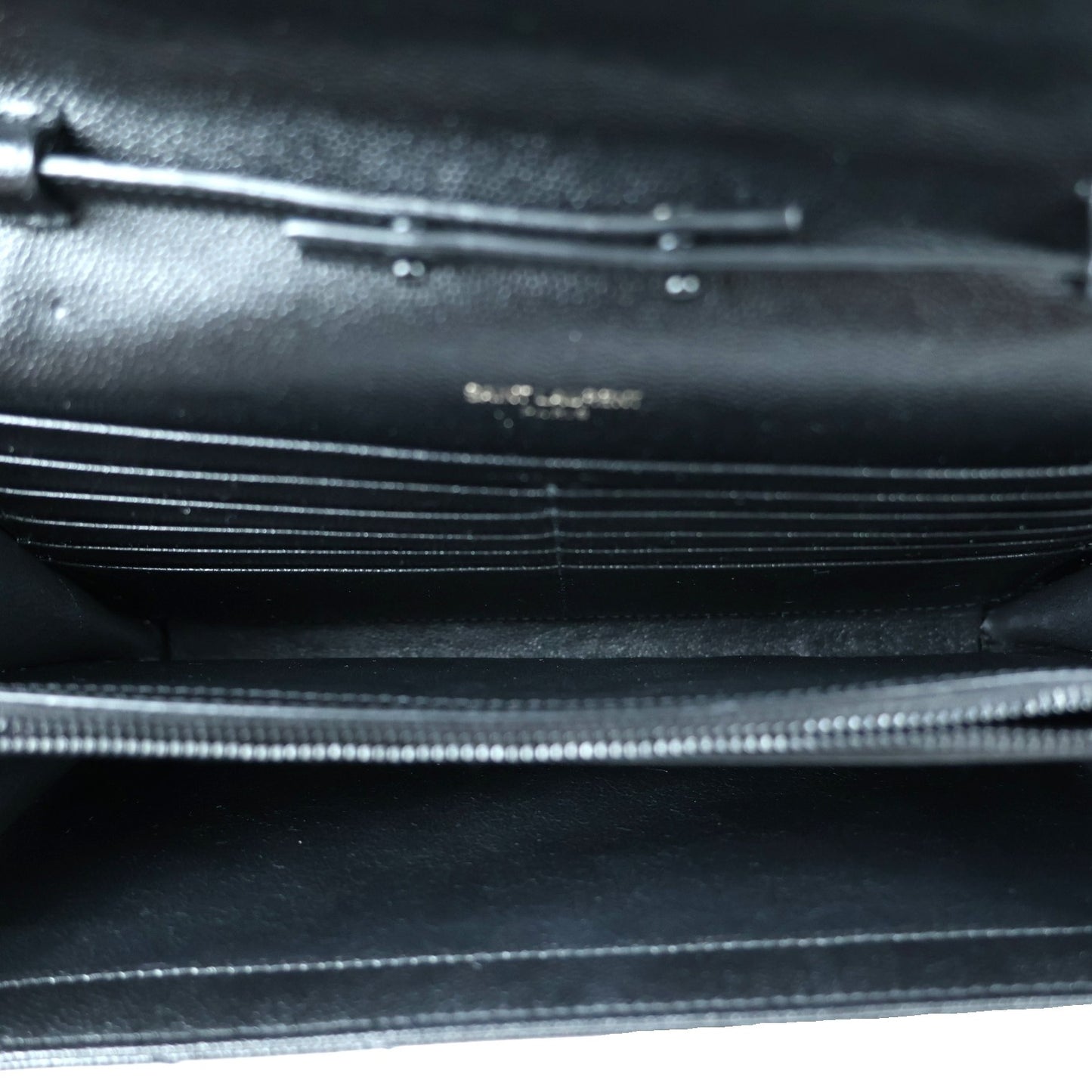 SAINT LAURENT 377828 BOW08 CASSANDRE WALLET ON CHAIN