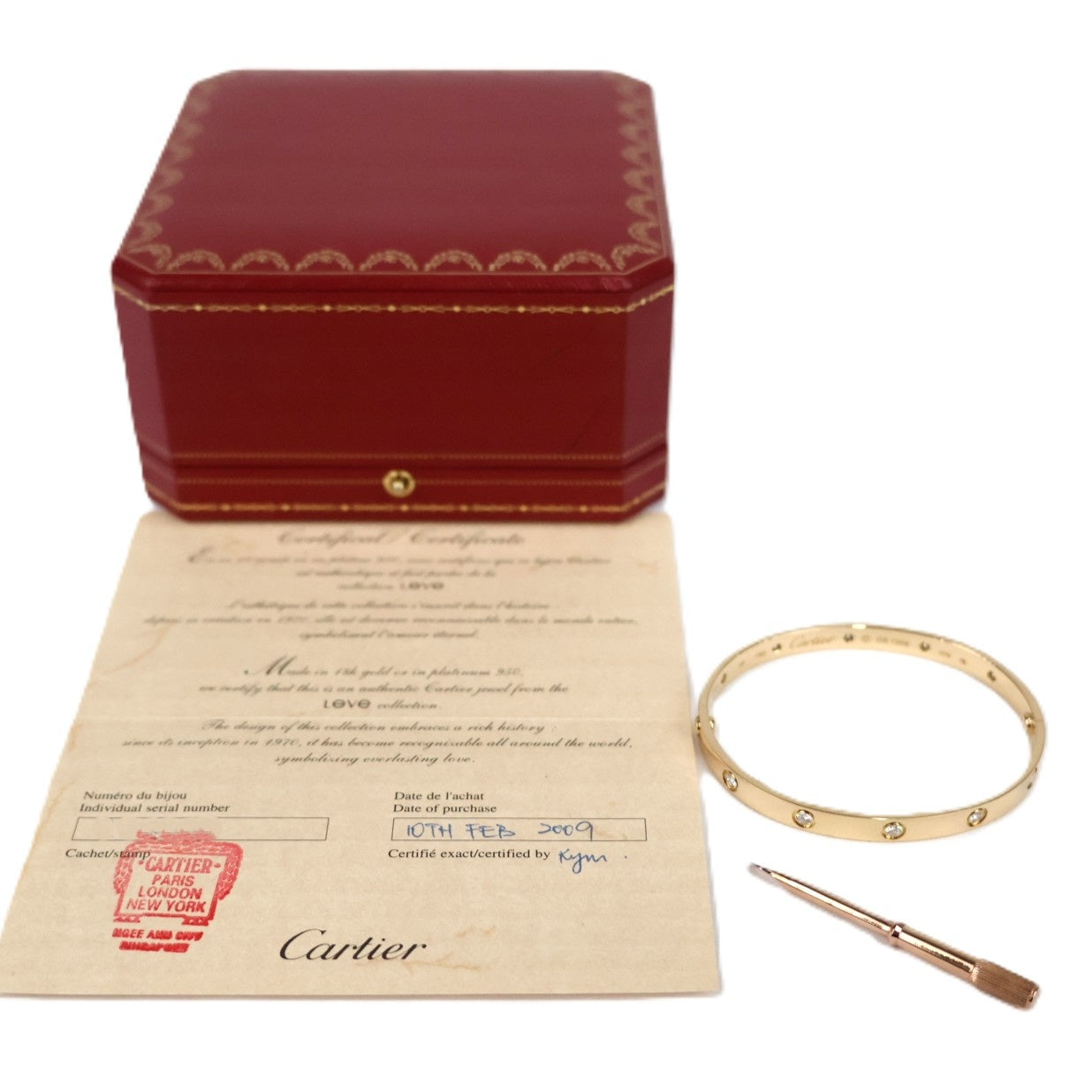 Cartier Love Bracelet Classic Model 10-Daiamonds #19 Bracelet