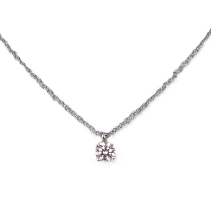TIFFANY & Co. Solitaire 0.21ct-F-VVS2-3EX Necklace