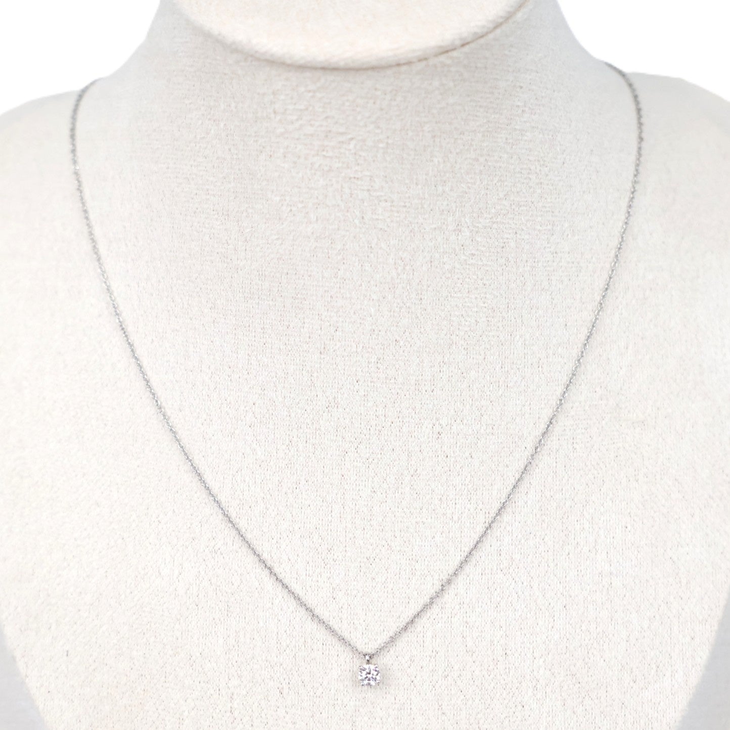 TIFFANY & Co. Solitaire 0.21ct-F-VVS2-3EX Necklace