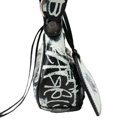 BELENCIAGA 671309 210G6 LE CAGOLE GRAFFITI SHOULDER BAG