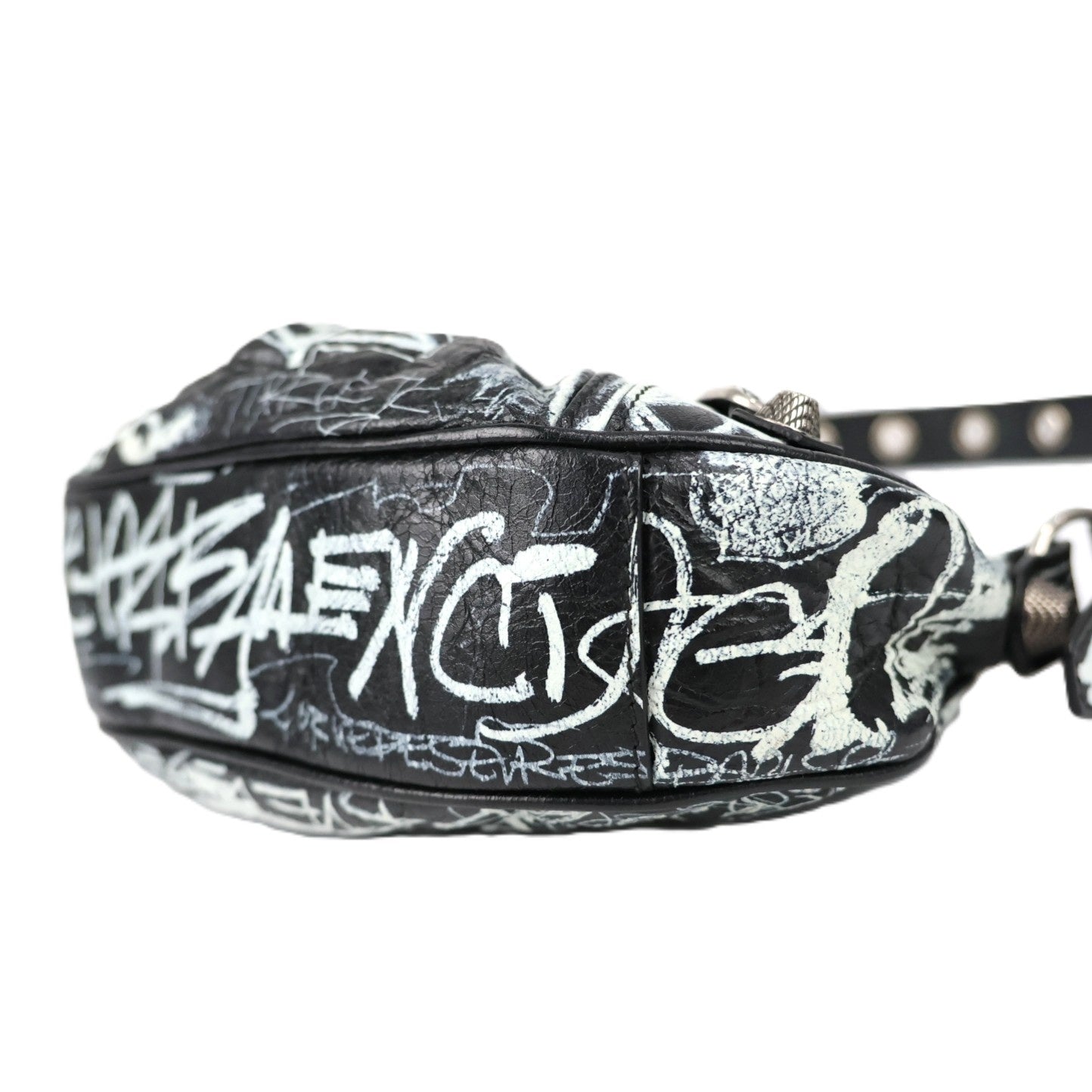 BELENCIAGA 671309 210G6 LE CAGOLE GRAFFITI SHOULDER BAG