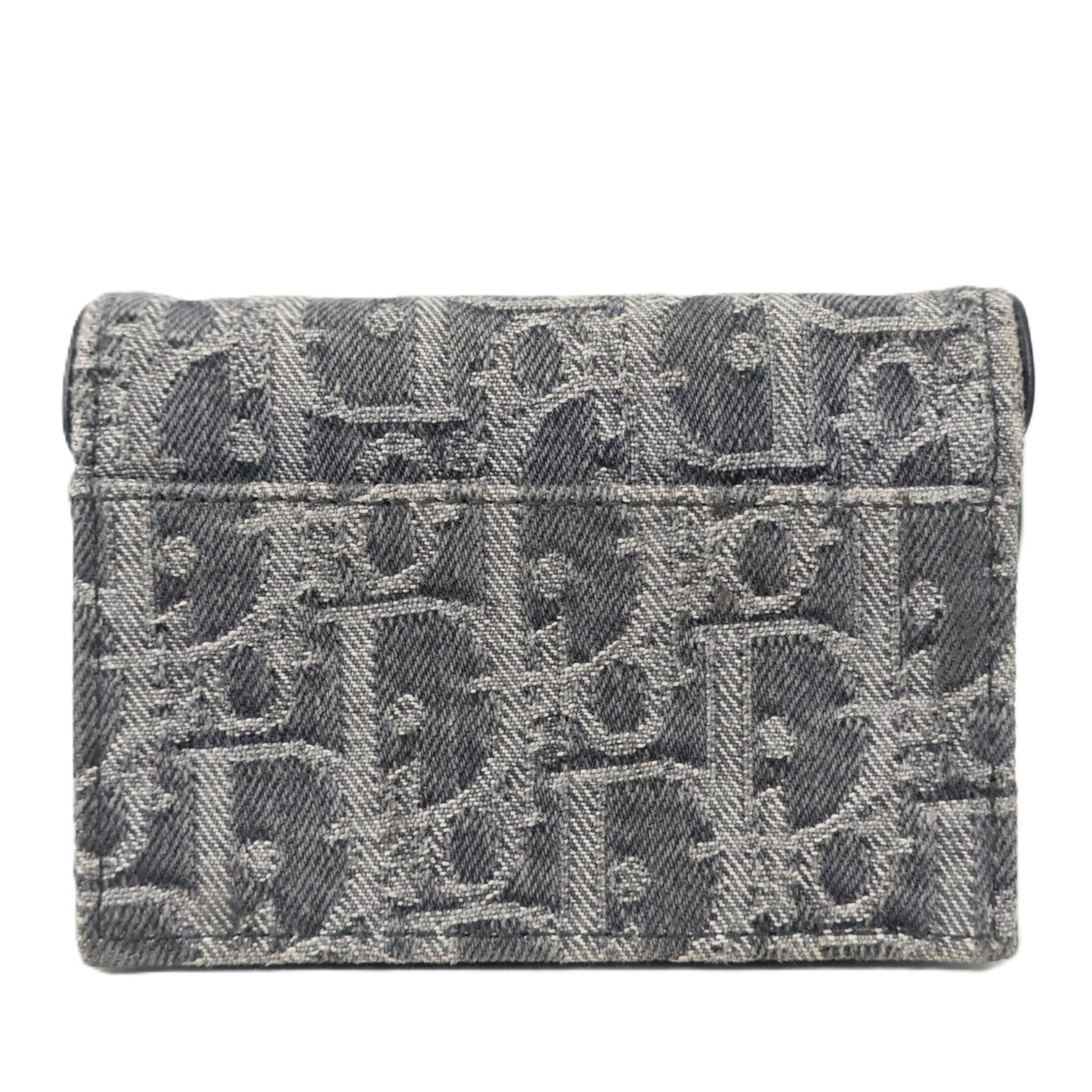 DIOR S5611CDDK SADDLE BLOOM CARD HOLDER