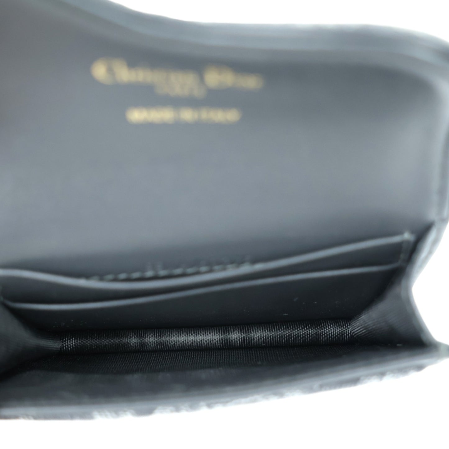 DIOR S5611CDDK SADDLE BLOOM CARD HOLDER