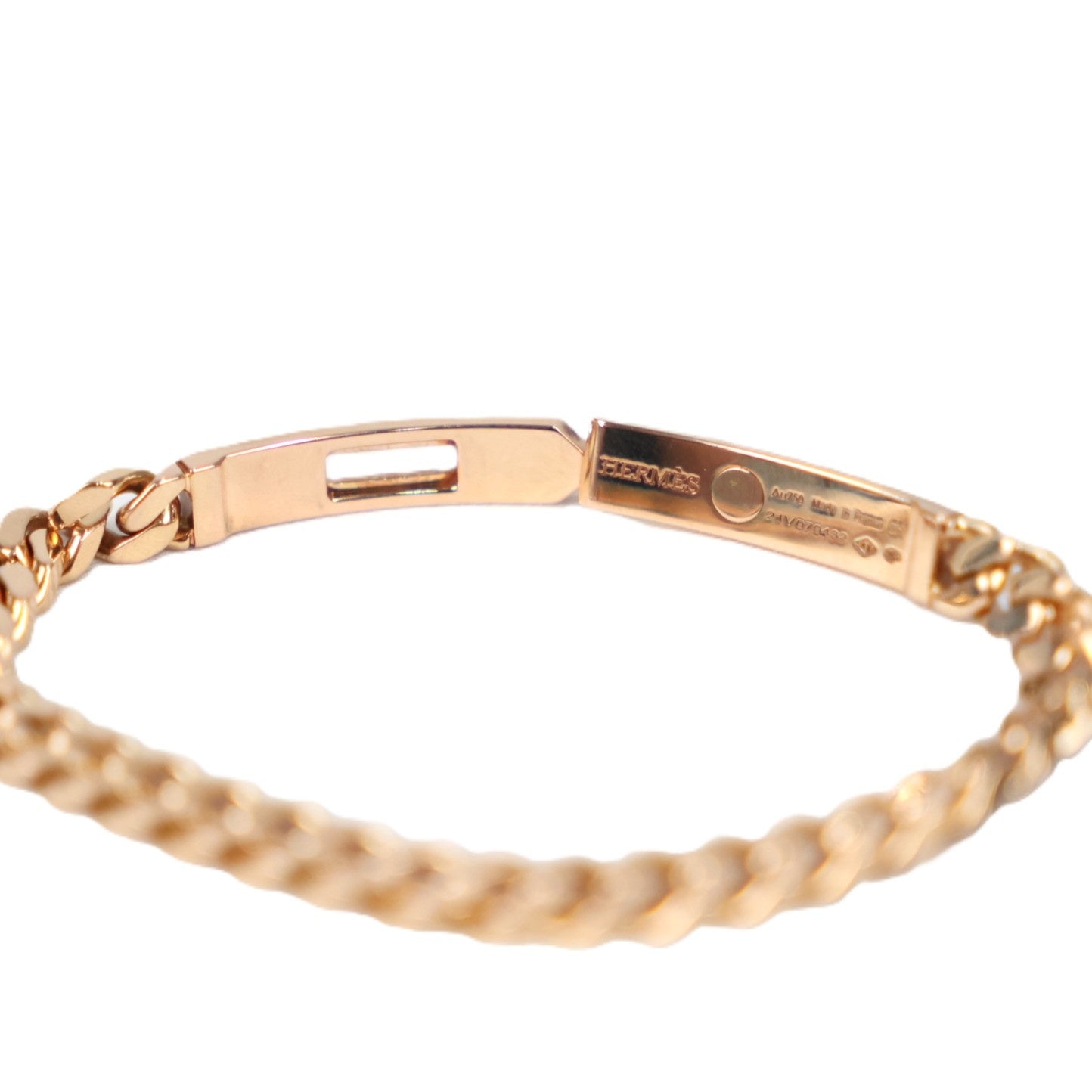 HERMES H120434B Kelly Gourmette Very Small Model #SH Bracelet