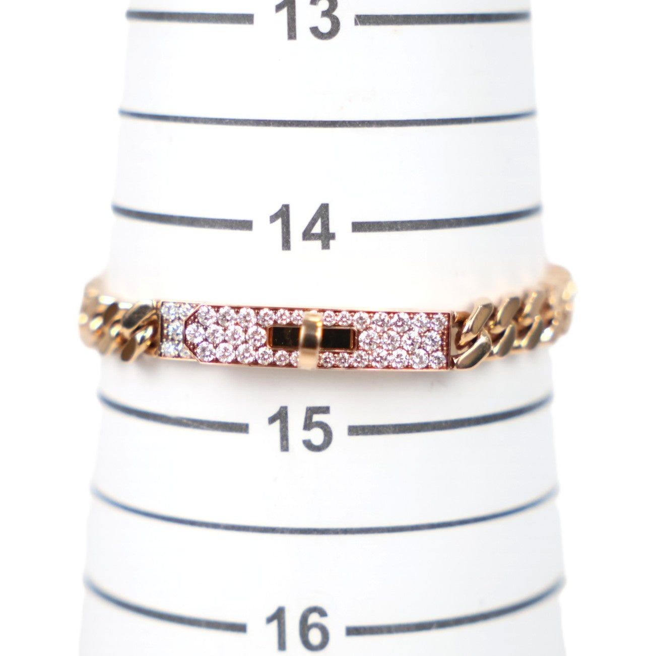 HERMES H120434B Kelly Gourmette Very Small Model #SH Bracelet