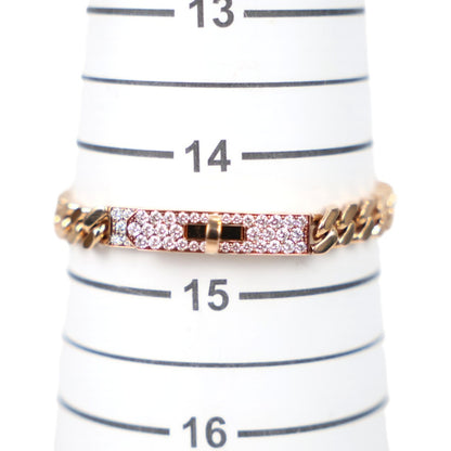 HERMES H120434B Kelly Gourmette Very Small Model #SH Bracelet