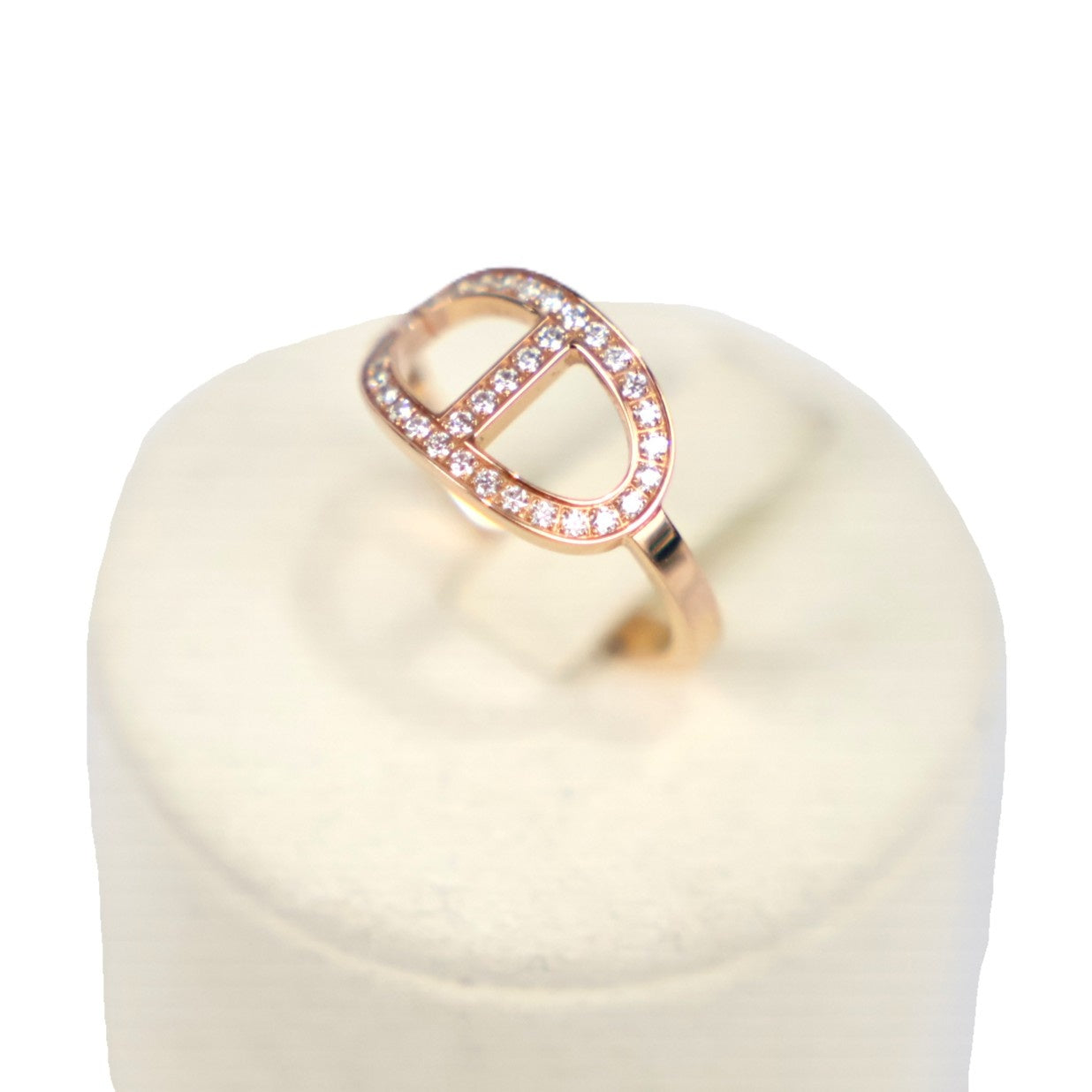 HERMES H122605B Chaine d'Ancre Contour Medium Model #53 Ring