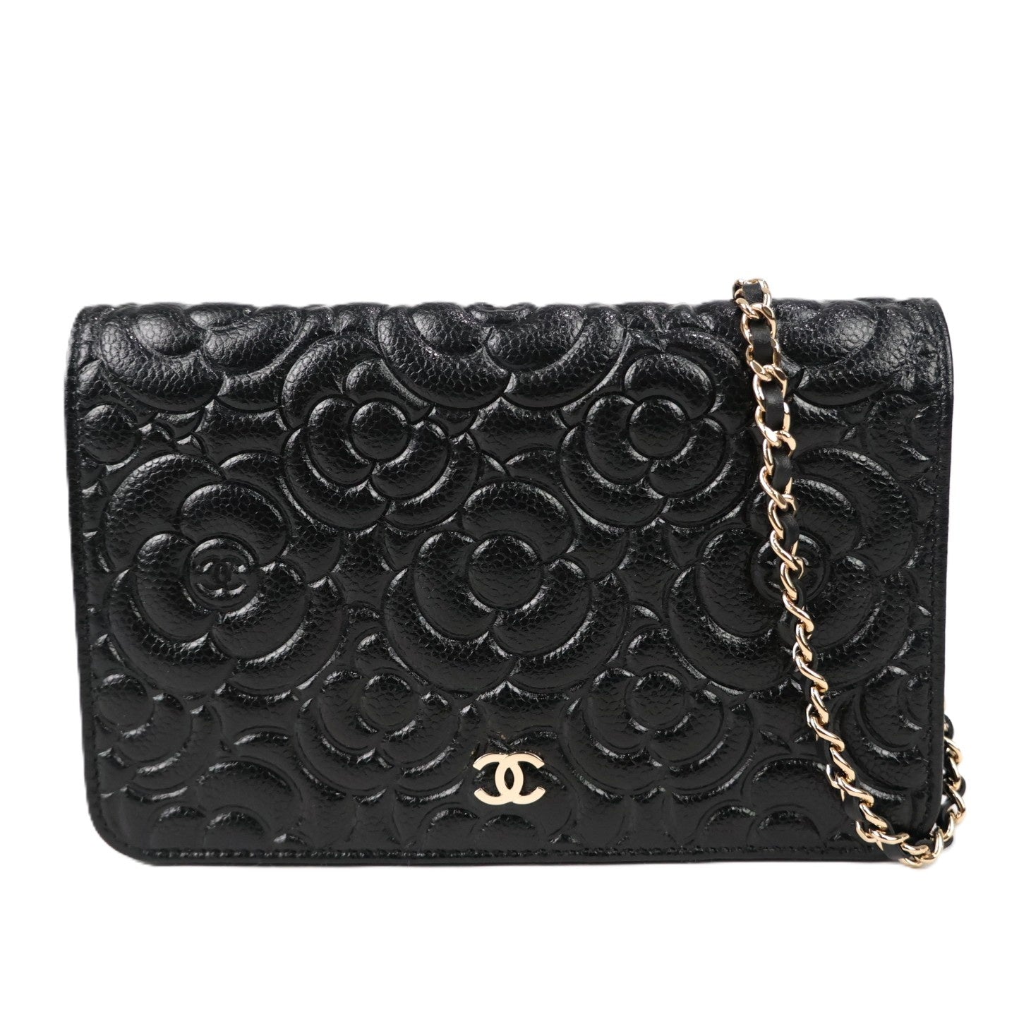 CHANEL 82336 CAMELLIA WALLET ON CHAIN