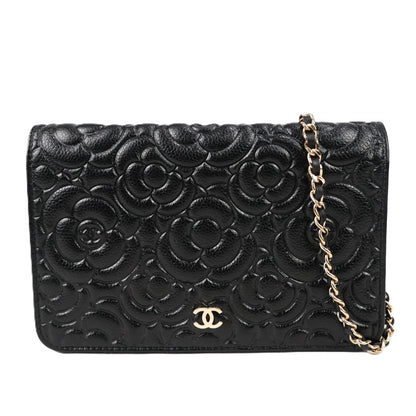 CHANEL 82336 CAMELLIA WALLET ON CHAIN
